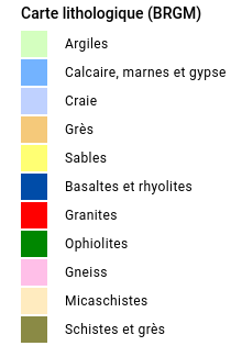 BRGM-litho1m - légende